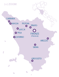 MAP OF TUSCANY